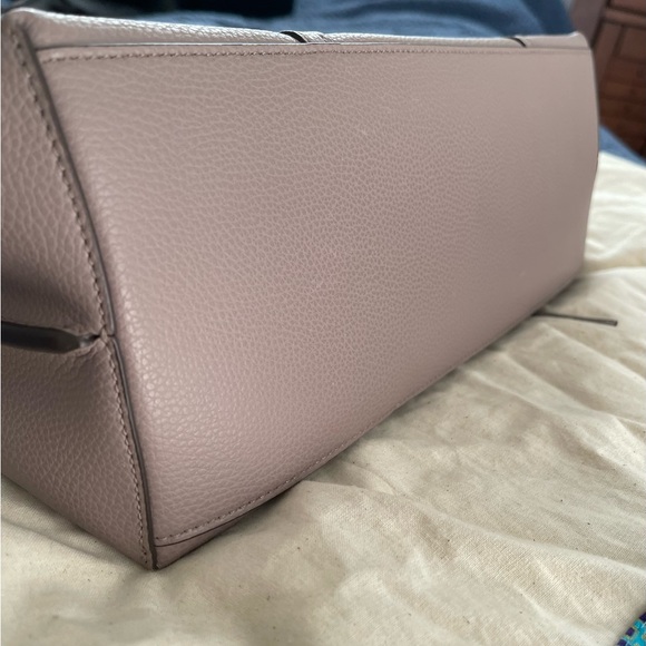 Tory Burch Perry Taupe Leather Triple Compartment Tote with Wallet - Picture 3 of 8